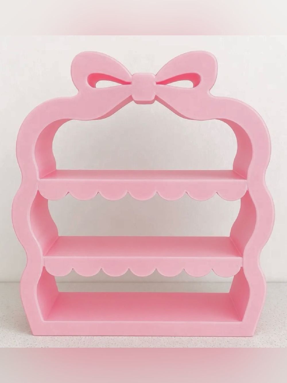 Pink Bow Accent Tiered Display Shelf
